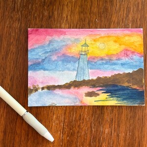 Aquarell Landschaftspostkarten
