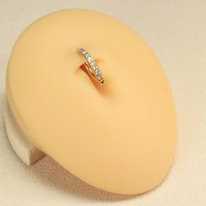Implant Grade Titanium Belly Ring Clicker: Dainty Gold PVD 14g