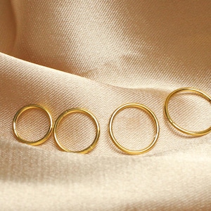 Implant Grade Titanium Hinged Clicker Ring – 20g 18g Thin Petite Gold Hoop for Nose, Septum, Cartilage, Helix, Daith Piercing