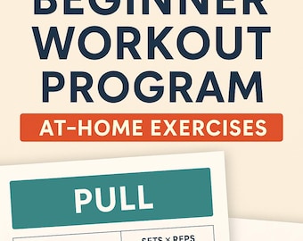 Plan de entrenamiento para principiantes en PDF / Programa de cuerpo completo de 4 semanas / Guía de fitness imprimible para casa o gimnasio