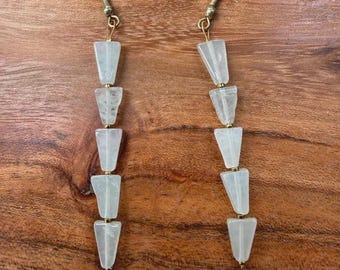 5 Triangle Drop Earrings Aventurine