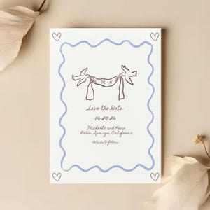 Hand Drawn Save the Date Invitation Template Simple Fun Illustrated Invitation Whimsical