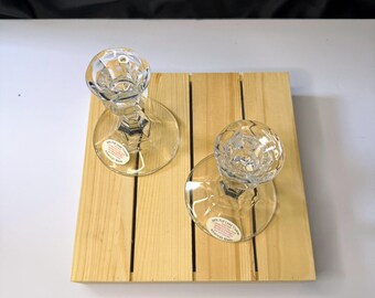 ヴィンテージ 24% フル鉛クリスタル キャンドルスティックホルダー