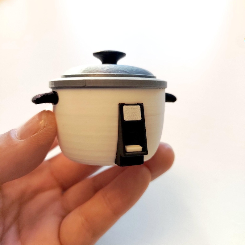 Miniature Rice Paddle Rice Cooker Fidget Clicker Keychain With Mini Rice Paddle | Miniature ...