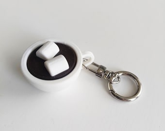 Llavero Fidget Clicker de Chocolate Caliente: Charm para bolso impreso en 3D