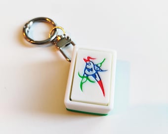 Sparrow Mahjong Tile Fidget Keychain | Hong Kong Nostalgia, Desk Toy