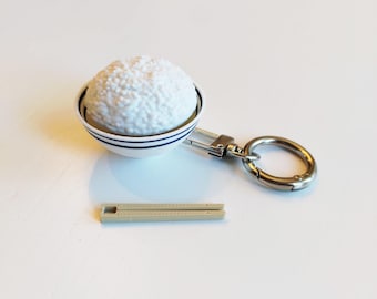 Rice Bowl Fidget Clicker Keychain: Mini Chopsticks, 3D Printed
