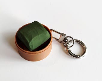 Sticky Rice Chicken Dim Sum Fidget Keychain: 3D Printed Mini Food Toy