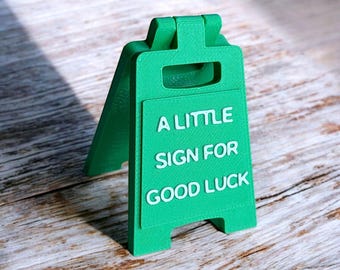 A Little Sign For Good Luck | Tiny Gift Display | Thoughtful Decor