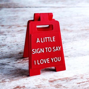 Un pequeño cartel para decir "Te amo" / Lindo mini regalo / Regalo sorpresa