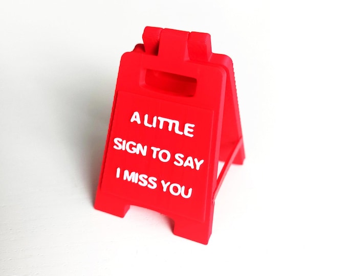 I Miss You Sign | Long Distance Gift For Girlfriend Boyfriend | Thinking of You Present