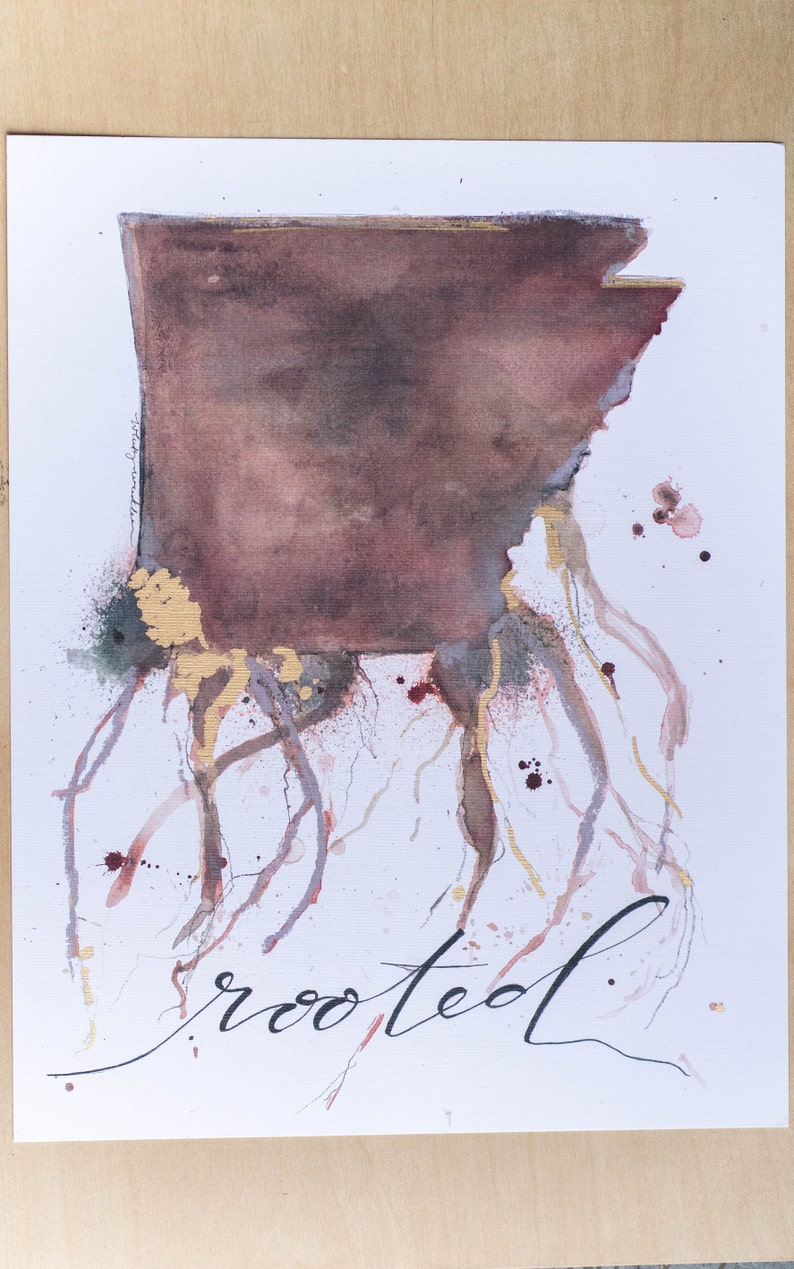 11x14 Arkansas Rooted Print