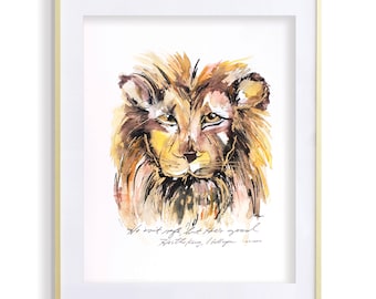 11x14 Aslan Quote Print