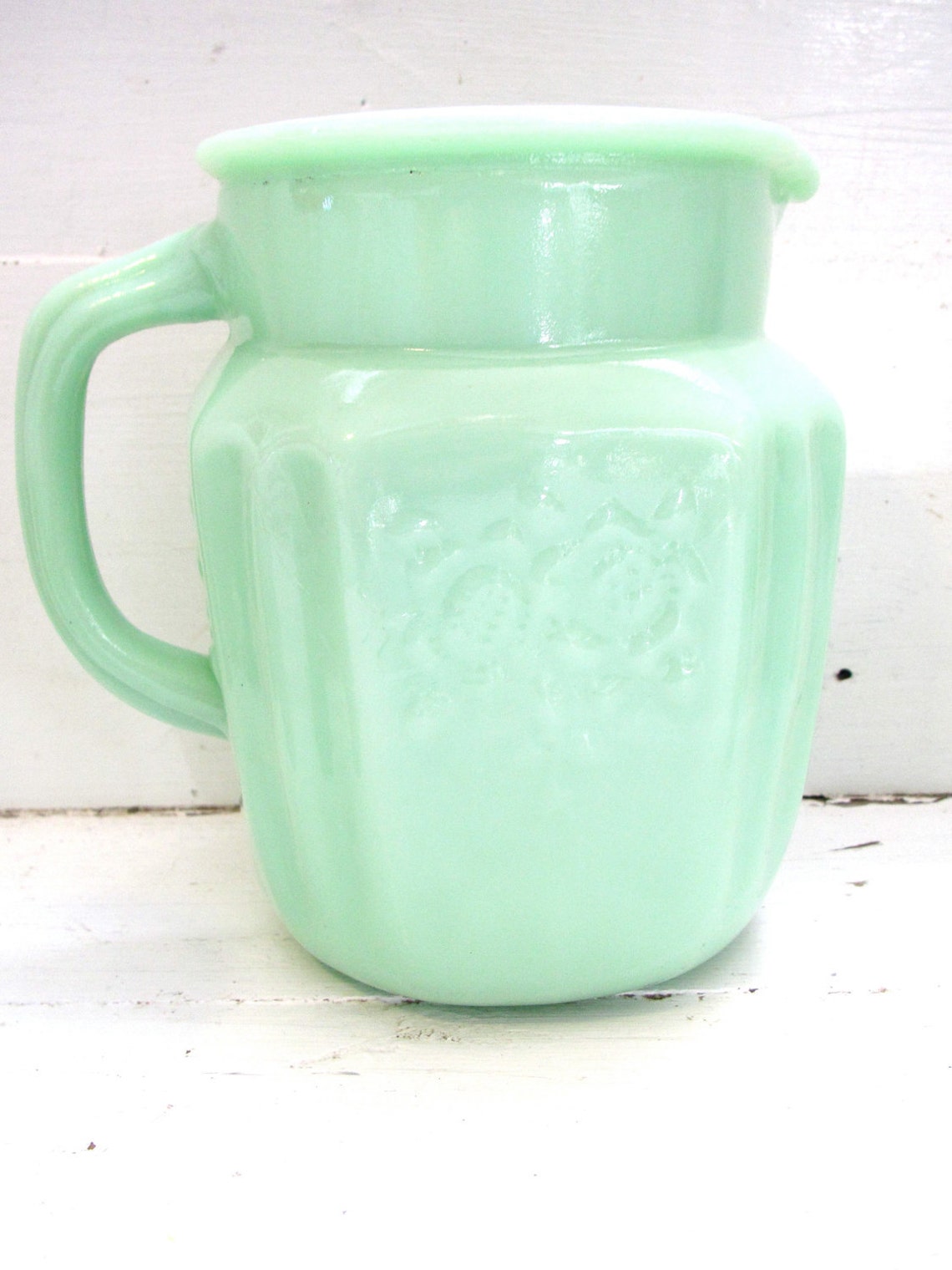 Vintage Jadeite/ Jadite Dishes Pitcher and Glasses Set Mint Etsy