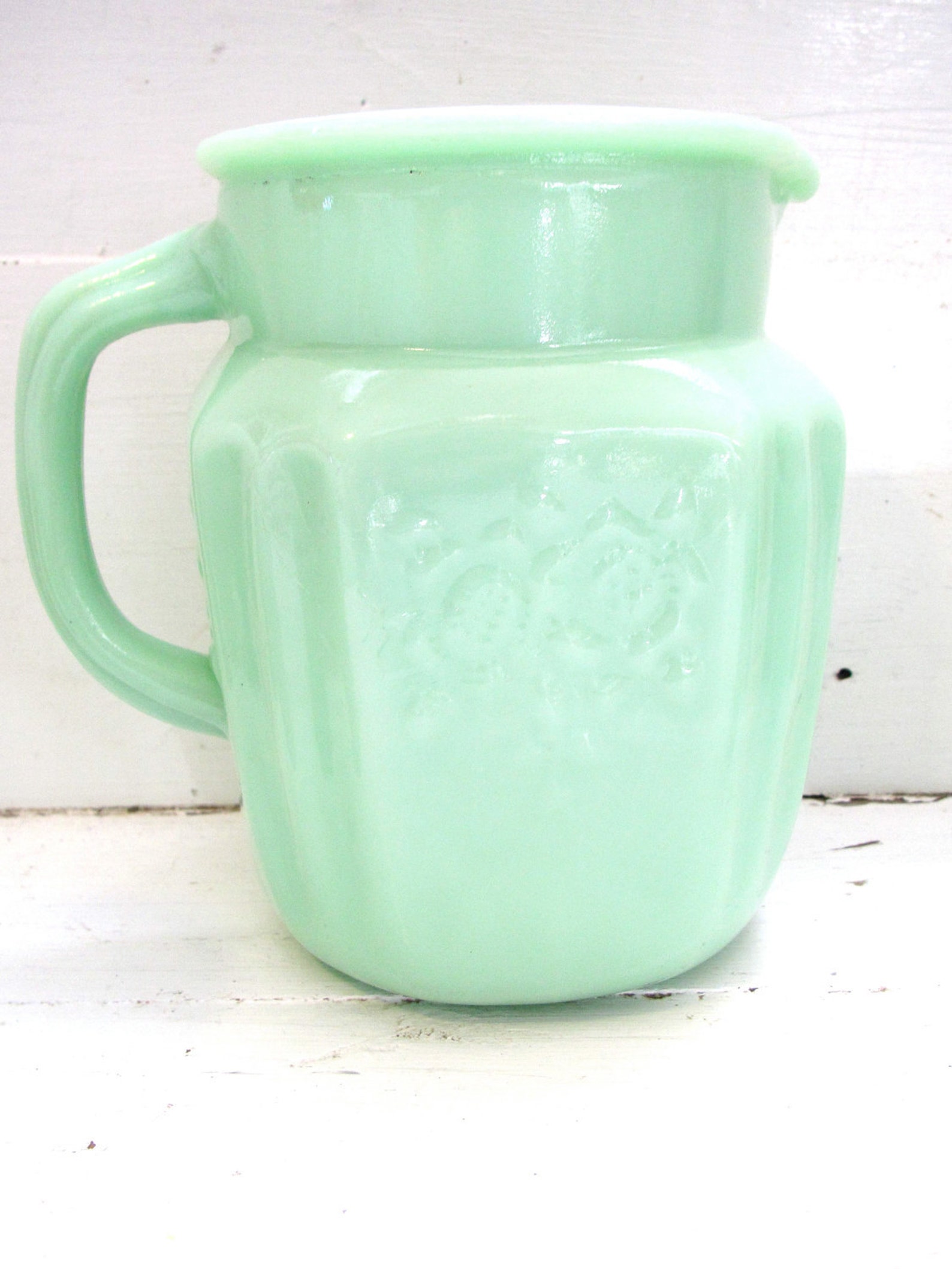 Vintage Jadeite/ Jadite Dishes Pitcher and Glasses Set Mint Etsy