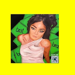 Charlie xcx brat painting