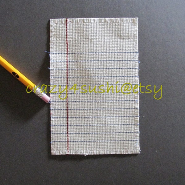 Notebook Paper Fabric 4 x 6 Aida Cloth 14 Count Ecru Ivory