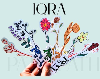 Quran Bookmark, Iqra, Islamic Gifts, Muslim Gifts, Eid Gifts for Family, Floral Bookmarks, Muslim Gifts, Eid Gift, Arabic Gifts, Quran