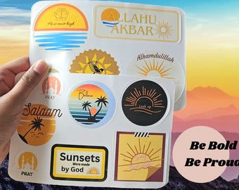 Islamic Reminder Stickers: Positive Affirmations, Eid Stickers, Ramadan Stickers, Muslim Stickers, labels, Islamic Quotes, Religious Sticker
