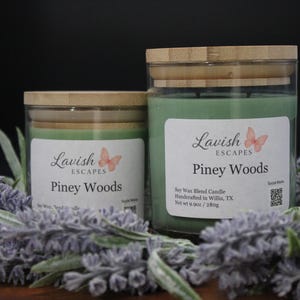 Piney Woods Candle | Reusable Bar Glass, Fresh Foresty Fragrance