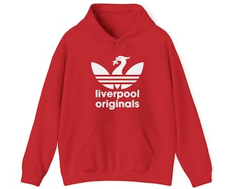 Liverpool Originals Liverbird Trefoil Retro Hoodie | Bold Graphic Unisex Pullover | Football Apparel Gift