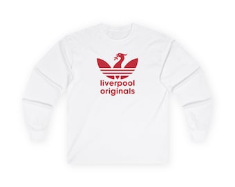 Liverpool Originals Long Sleeve T Shirt | Retro Streetwear Fan Design | Bold Trefoil Graphic | 8 Colours | Unisex S-2XL | Gift for Reds Fans