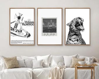 Aesthetic Wall Art Print Black and White