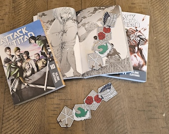 4-shields: Attack on Titan inspired Anime Bookmark