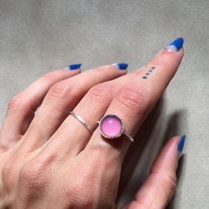 Round Mood Ring Sterling Silver or 14k Gold image 4