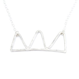 Sterling Silver Triple Spike Geometric Necklace