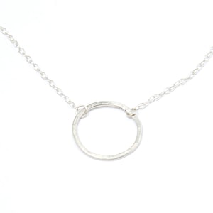 Offener Kreis Sterling Silber Halskette | Karma Halskette