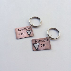 Copper Anniversary / Wedding Key Chains