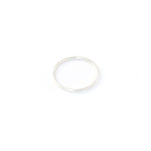 Single Sterling Silver Hammered Stacking Ring