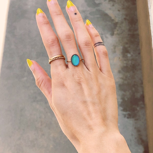 Oval Mood Ring | sterling silver or gold fill