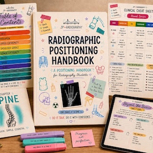 Studiegids radiografie | Handboek röntgenpositionering | Studentennotities röntgenfoto's | Digitale pdf | Klinische spiekbriefjes