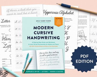 Learn Cursive Handwriting Workbook | PDF Practice Sheets | Improve My Penmanship eBook