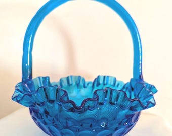 ヴィンテージ フェントン コロニアル ブルー サムプリント アート