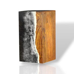 Handcrafted Rosewood Urn Box with Ocean Wave Design | Premium Memorial Keepsake | Adult cremation urn
