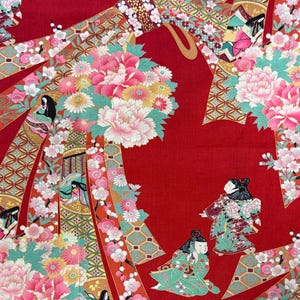 Japanese Cotton Fabric/Lady And Girl/40x44