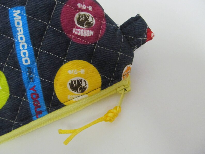 Zipper Pouch6x7.5x3.5Morocco Yogul x Yellow Zipper