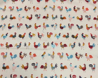 Roosters Cotton Fabric