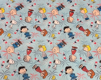 Patriotic Peanuts Cotton Fabric