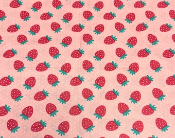 Light Weight Cotton Fabric/Strawberry