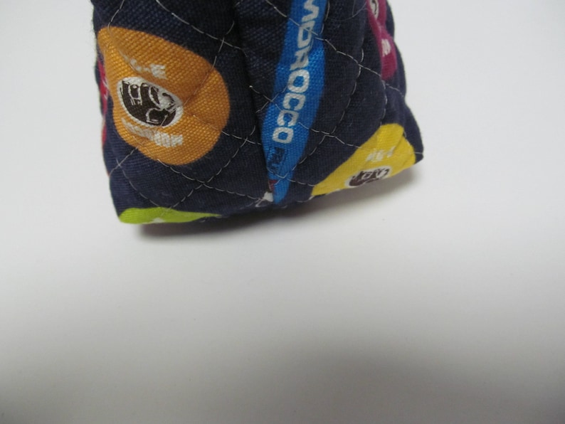 Zipper Pouch6x7.5x3.5Morocco Yogul x Yellow Zipper