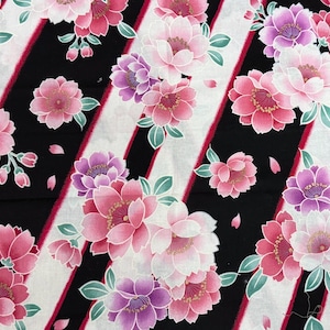 Japanese Cotton Fabric/Pink Flower/24x44
