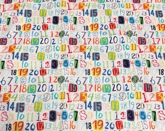 Numbers Cotton Fabric
