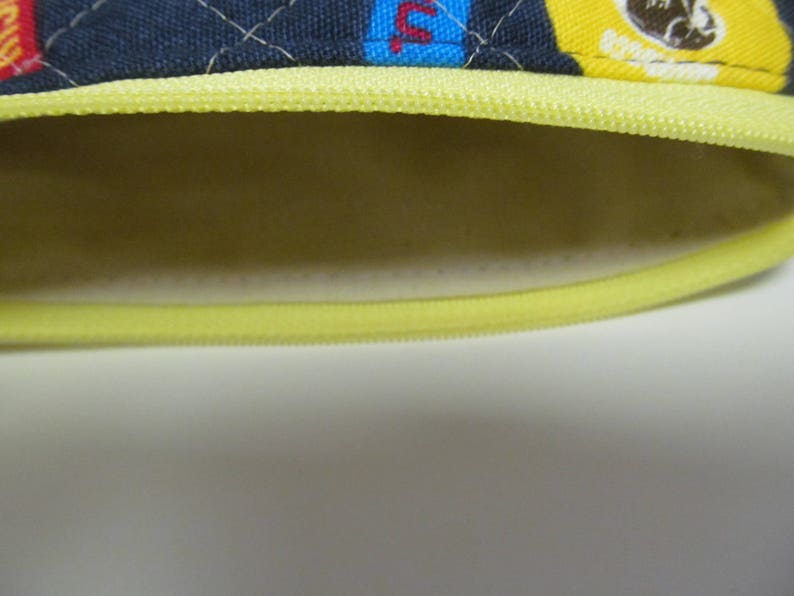 Zipper Pouch6x7.5x3.5Morocco Yogul x Yellow Zipper