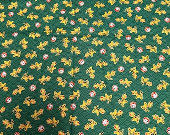 Hariko Tiger And Daruma Japanese Cotton Fabric /20inch x 44inch