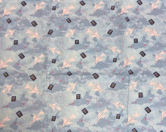 Airplane Cotton Fabric
