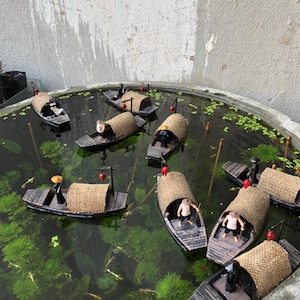 Fishtank ornaments, Floating boat for fishtank